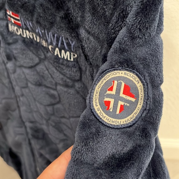 Navy Soft Fleece Zip Jacket - Picture 3 of 9